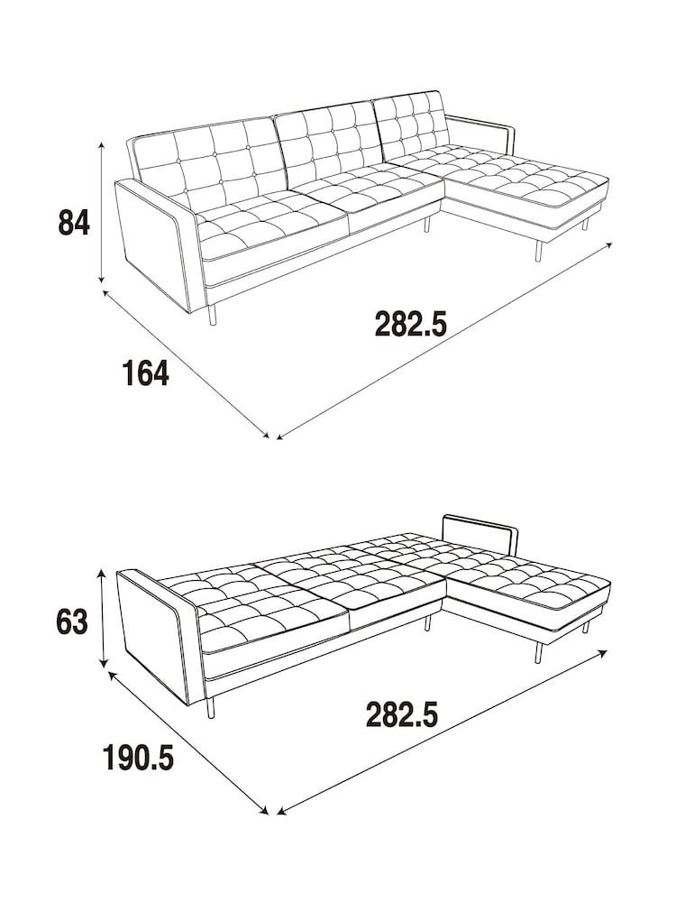 MADE.COM Woodland Green Rosslyn Right Hand Facing Sofa Bed - Image 5 of 5