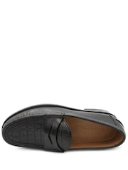 Jones Bootmaker Black Romsey Leather Penny Loafers - Image 5 of 6