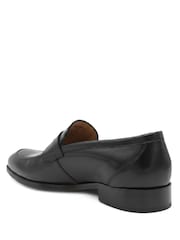 Jones Bootmaker Black Wide Fit Leather Penny Loafers - Image 4 of 6