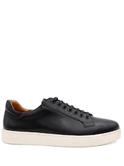 Noir - Coupe large - Jones Bootmaker Mens Simon Leather Trainers - Image 2 de 6