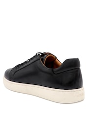 Noir - Coupe large - Jones Bootmaker Mens Simon Leather Trainers - Image 4 de 6