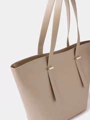 Mint Velvet Nude Leather Tote Bag - Image 3 of 3