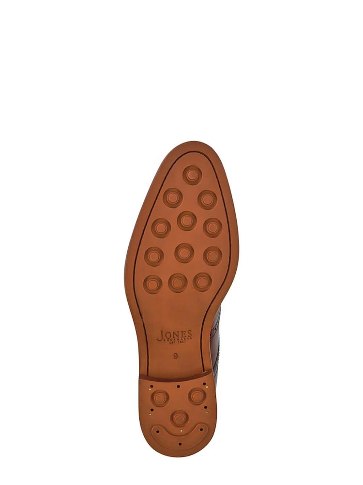 Marrón castaña - Corte ancho - Jones Bootmaker Longwood Wide Fit Leather Brogues - Imagen 6 de 6