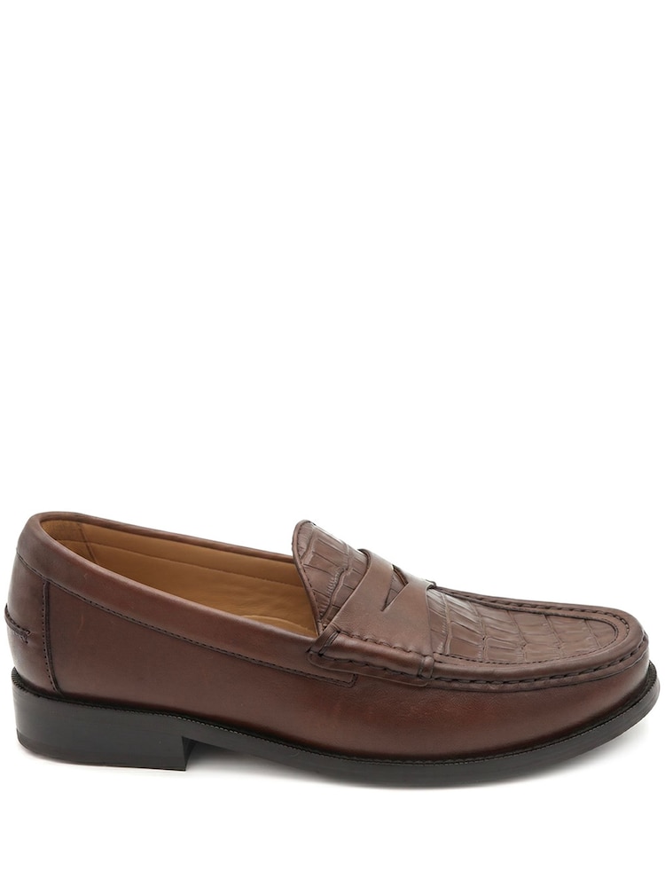 Jones Bootmaker Brown Romsey Leather Penny Loafers - Image 2 of 6 Jones Bootmaker Brown Romsey Leather Penny Loafers - Image 2 of 6