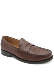 Jones Bootmaker Brown Romsey Leather Penny Loafers - Image 3 of 6