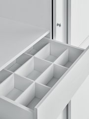 Chalk White Malvern 1.5m Sliding Semi-Fitted Wardrobe - Image 14 of 14