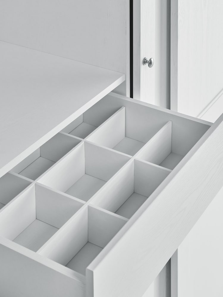 Chalk White Malvern 1.5m Sliding Semi-Fitted Wardrobe - Image 14 of 14 Chalk White Malvern 1.5m Sliding Semi-Fitted Wardrobe - Image 14 of 14