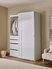 Chalk White Malvern 1.5m Sliding Semi-Fitted Wardrobe - Image 4 of 14