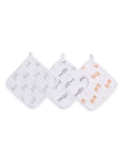 aden + anais Essentials White Washcloth Set Three Pack - Image 1 of 2