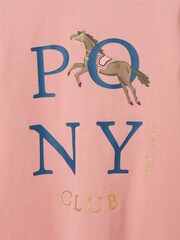 Joules Girls' Bessie Pink Horse Artwork Tshirt - Image 4 of 5