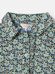 Joules Girls' Liliana Blue Ditsy Pop Over Blouse - Image 2 of 5