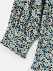 Joules Girls' Liliana Blue Ditsy Pop Over Blouse - Image 4 of 5