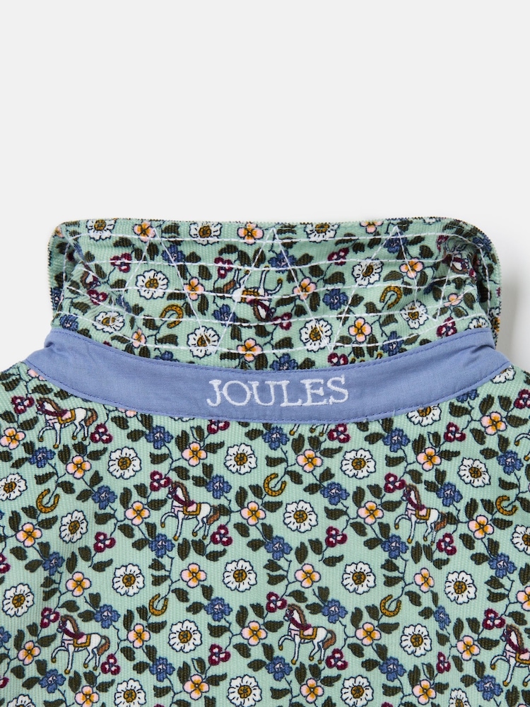 Joules Girls' Liliana Blue Ditsy Pop Over Blouse - Image 5 of 5