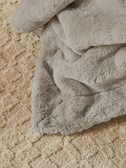 Extra Cosy Plush Faux Fur Sherpa Reverse Throw - Image 3 of 6