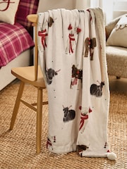 Natural Christmas Hamish Fleece Throw - Image 2 of 6