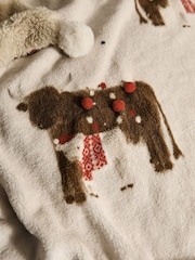 Natural Christmas Hamish Fleece Throw - Image 5 of 6