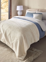 Ivory Extra Cosy Plush Faux Fur Sherpa Reverse Throw - Image 1 of 4