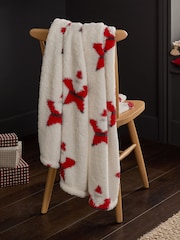 Red Christmas Santa Fleece Throw - Image 3 of 4