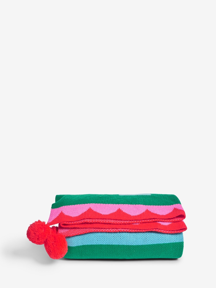 Bright Christmas Knit HO HO HO Throw - Image 2 of 2