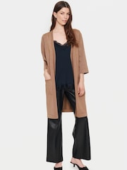 Saint Tropez Kila Knee Length Brown Cardigan - Image 1 of 1