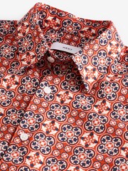 Röd - Kortärmad skjorta med tryck - Bild 6 av 7
