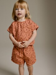 Rust Top And Shorts Set (3mths-7yrs) - Image 1 of 7