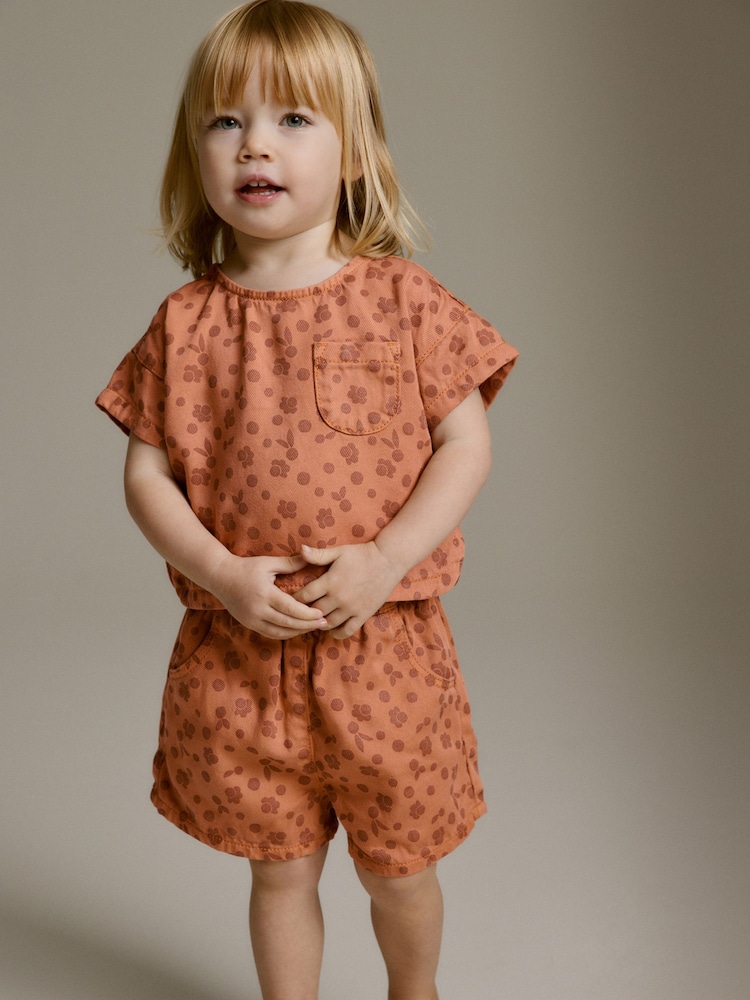 Rust Top And Shorts Set (3mths-7yrs) - Image 1 of 7