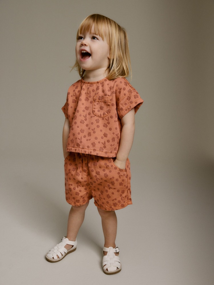 Rust Top And Shorts Set (3mths-7yrs) - Image 2 of 7
