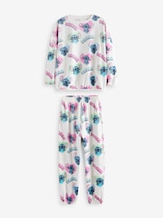 White/Pink License Lilo and Stitch Cosy Fleece Pyjamas (3-16yrs) - Image 5 of 10