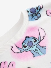White/Pink License Lilo and Stitch Cosy Fleece Pyjamas (3-16yrs) - Image 7 of 10