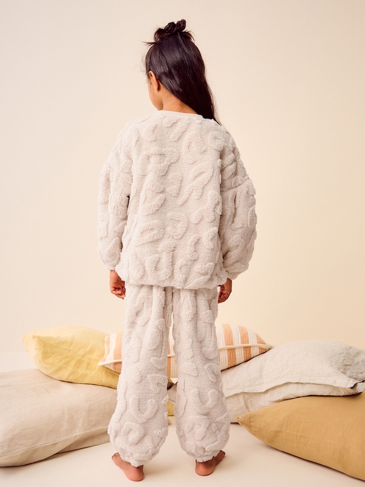 Imprimé animal crème - Pyjama en laine polaire Jacquard (3-16yrs) - Image 4 of 8