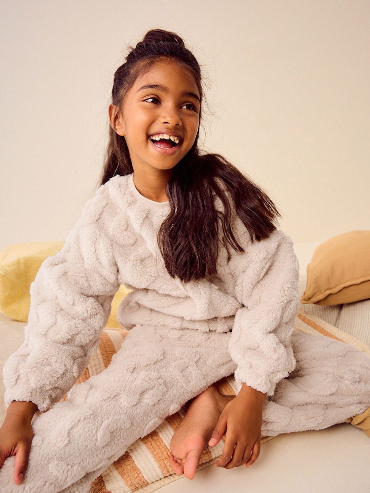 Imprimé animal crème - Pyjama en laine polaire Jacquard (3-16yrs) - Image 5 of 8