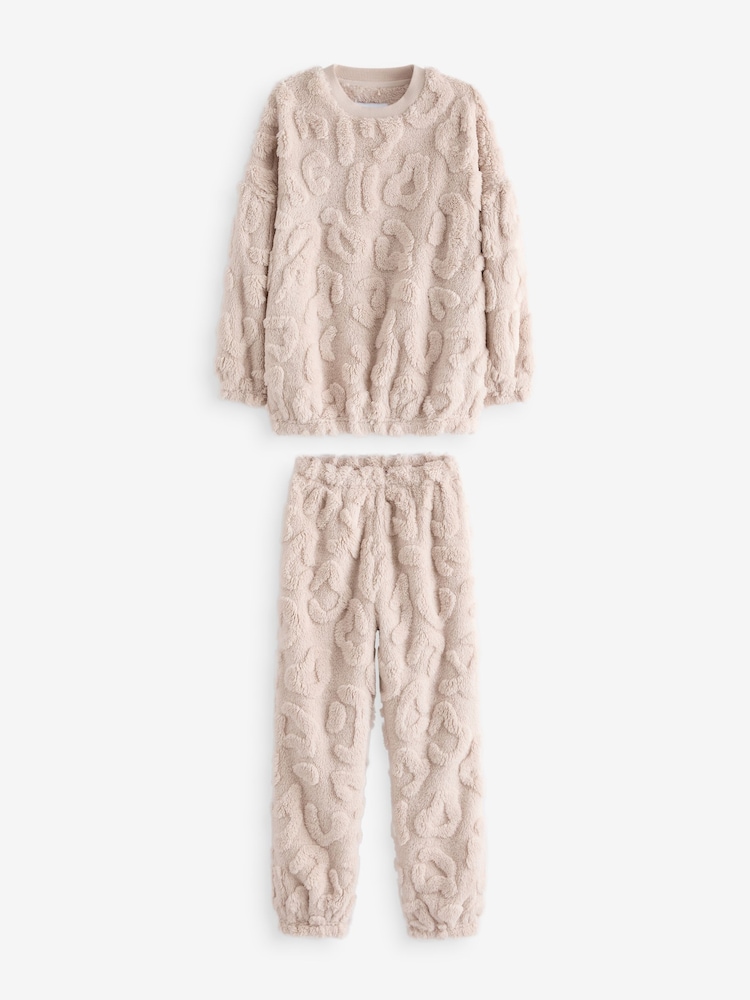 Imprimé animal crème - Pyjama en laine polaire Jacquard (3-16yrs) - Image 6 of 8