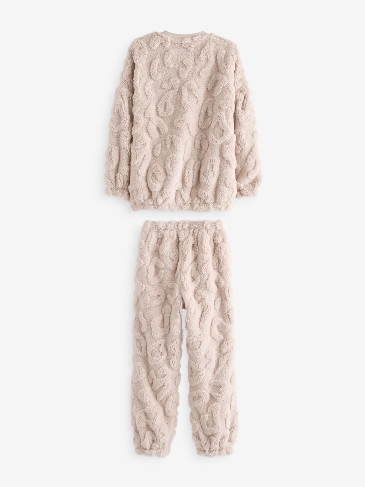Imprimé animal crème - Pyjama en laine polaire Jacquard (3-16yrs) - Image 7 of 8