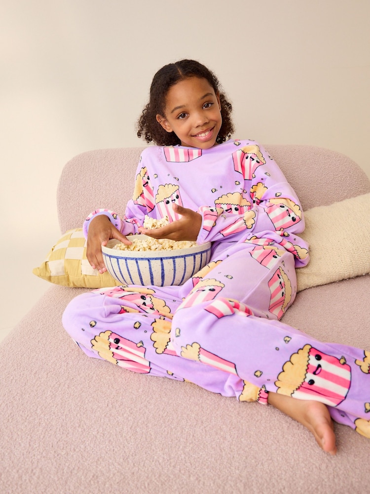 Lilac Purple Cosy Fleece Pyjamas (3-16yrs) - Image 2 of 7 Lilac Purple Cosy Fleece Pyjamas (3-16yrs) - Image 2 of 7