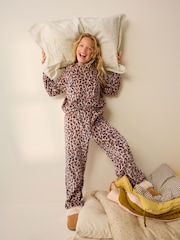Neutral Cosy Fleece Pyjamas (3-16yrs) - Image 2 of 8