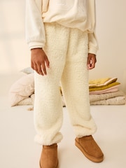 Cream/Blue Cosy Fleece Pyjamas (3-16yrs) - Image 3 of 9