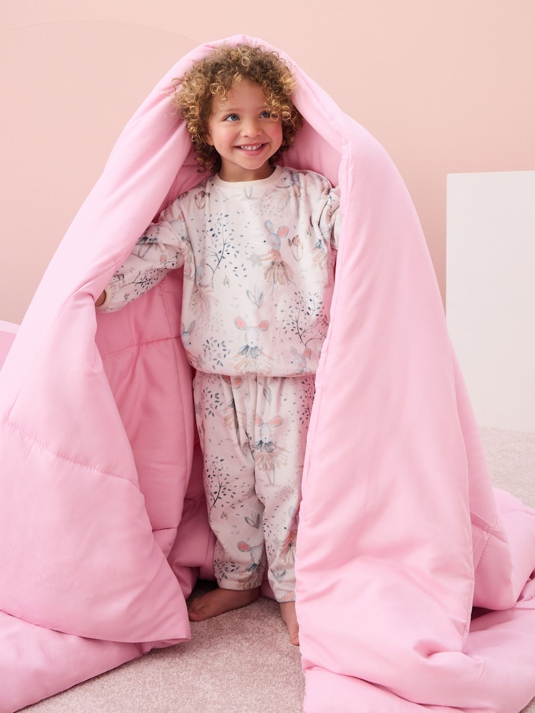 Cream Mouse Cosy Fleece Pyjamas (9mths-10yrs) - Image 1 of 8