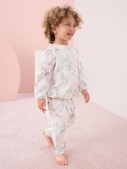 Cream Mouse Cosy Fleece Pyjamas (9mths-10yrs) - Image 3 of 8