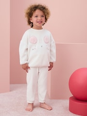 White Mouse Cosy Fleece Pyjamas (9mths-10yrs) - Image 1 of 9