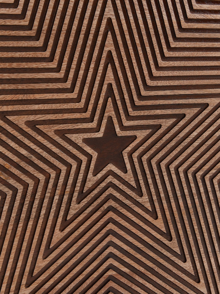 Rockett St George Mango Wood Starburst Wide TV Unit - Image 9 of 9