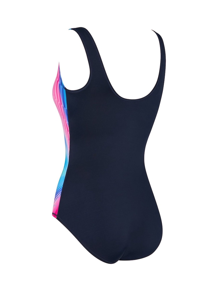 Zoggs Blue Scoopback Swimsuit with Fixed Foam Cups - Image 7 of 7 Zoggs Blue Scoopback Swimsuit with Fixed Foam Cups - Image 7 of 7