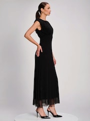 Jolie Moi Black Lace Insert Mesh Maxi Dress - Image 6 of 6