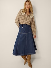 Джинсовое платье миди с завязками по бокам Monsoon Macy - Изображение 1 4