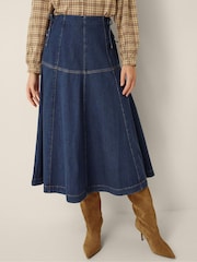 Джинсовое платье миди с завязками по бокам Monsoon Macy - Изображение 2 4