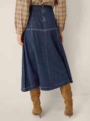 Джинсовое платье миди с завязками по бокам Monsoon Macy - Изображение 3 4