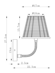 Brass Stratford Woven Rattan Wall Light - Image 4 of 5