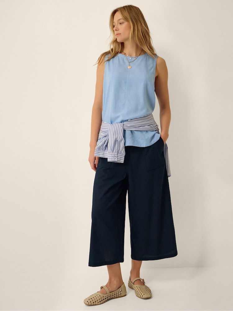 Monsoon Blue Drew High Waist Culottes - Image 1 of 4 Monsoon Blue Drew High Waist Culottes - Image 1 of 4