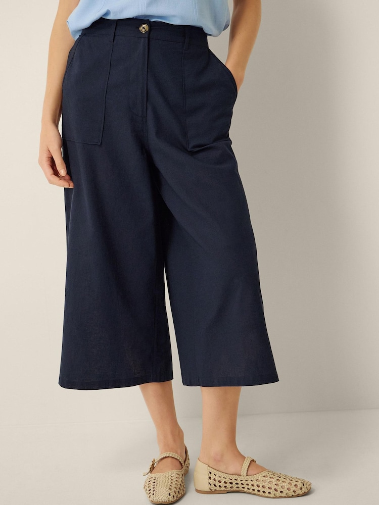 Monsoon Blue Drew High Waist Culottes - Image 2 of 4 Monsoon Blue Drew High Waist Culottes - Image 2 of 4