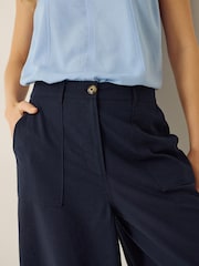 Monsoon Blue Drew High Waist Culottes - Image 3 of 4